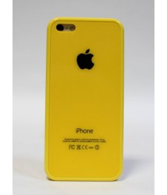 Чехол на iPhone 5C Apple Logo (желтый)
