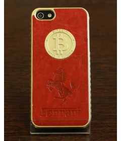 Bitcoin Чехол на iPhone 5/5s (красный)