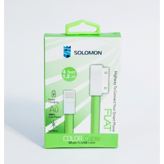Кабель для Apple iPhone 4 Solomon (зеленый, 1.2m)
