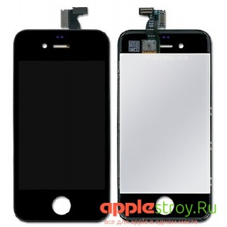 Дисплей для iPhone 4 в сборе (черный), , 1000,00 р., Дисплей для iPhone 4 в сборе черный, , iPhone 4